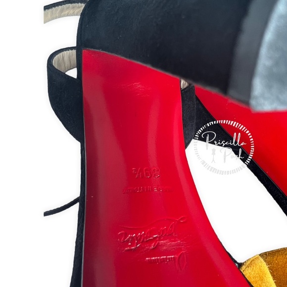 Christian Louboutin Color Block Viva Bella 140 Veau Velours Sandals Platform - Picture 13 of 15